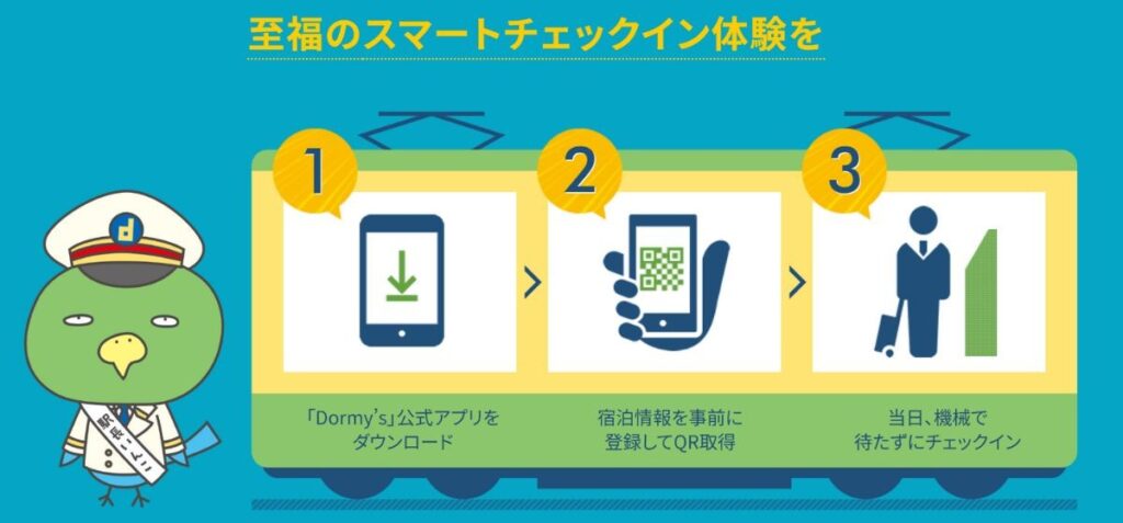 ドーミーインでの快速チェックインの流れ
