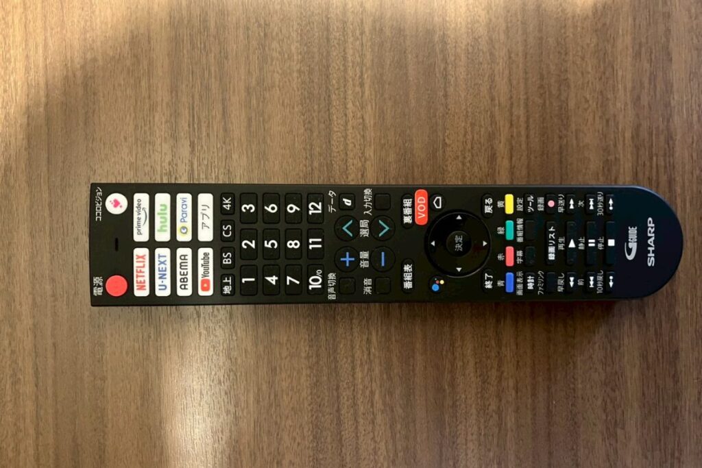スマートTVのリモコン
