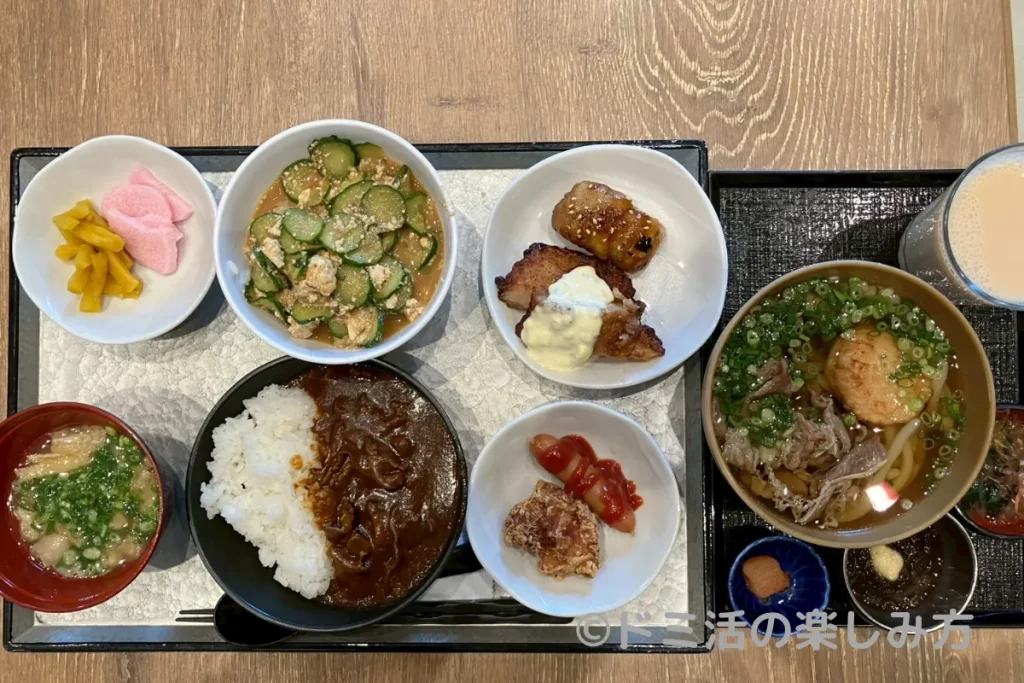 ドーミーイン宮崎の朝食バイキングで取ってきた料理の写真