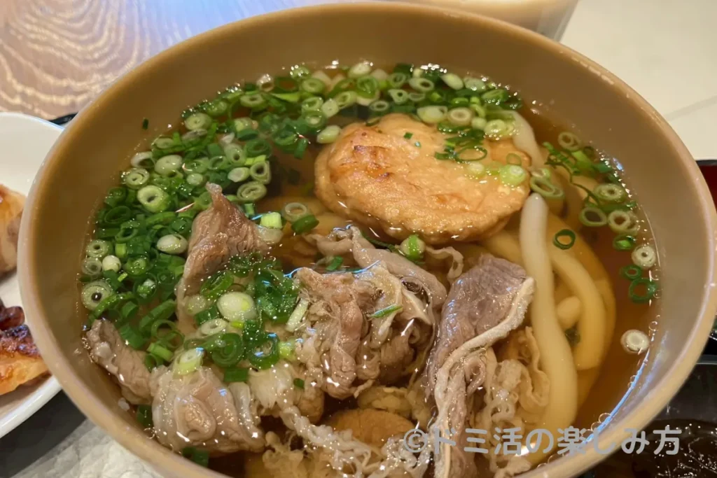 ドーミーイン宮崎の朝食バイキングで食べた飫肥天肉うどん