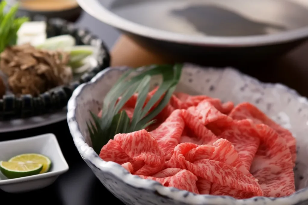 深山桜庵本館の夕食で出る飛騨牛