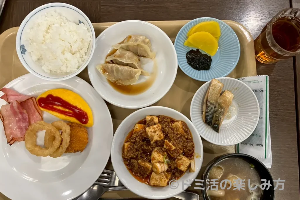 ホテル ルートイン半田亀崎で食べた朝食バイキング