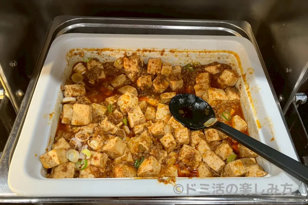 ホテル ルートインの朝食バイキングの麻婆豆腐