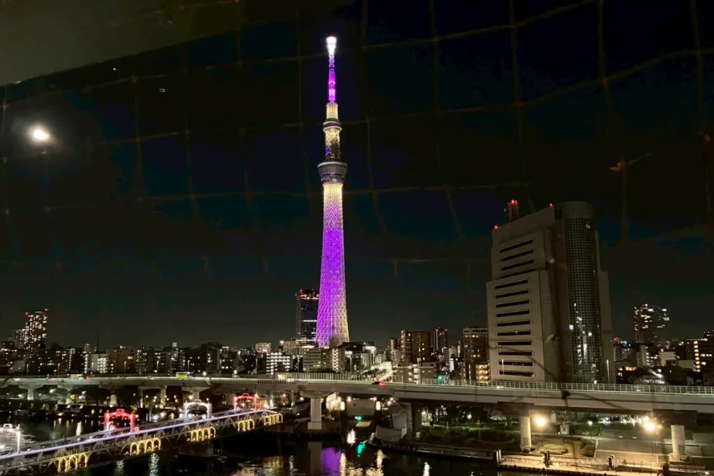 ドーミーインEXPRESS浅草の部屋からみた東京スカイツリー