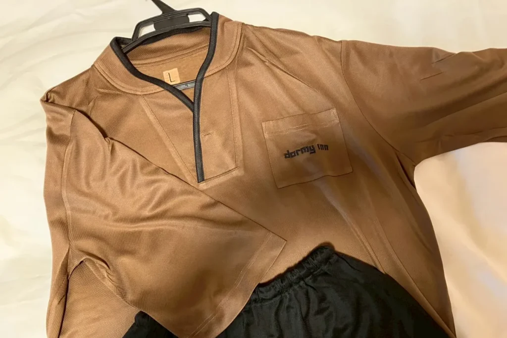 ドーミーイン水戸のお部屋にあった館内着