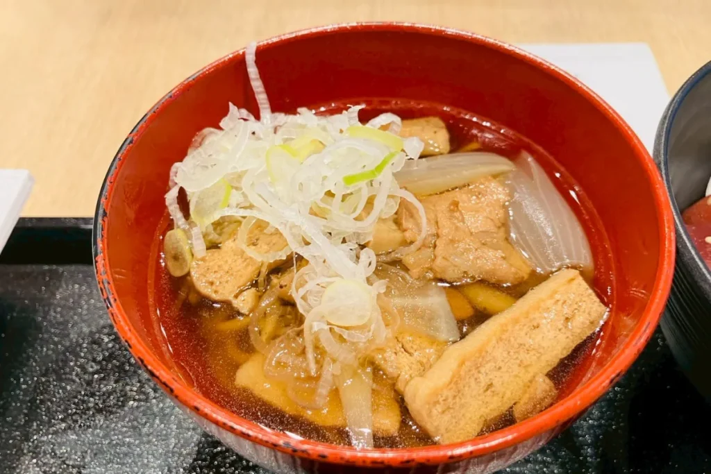 ドーミーイン水戸の朝食バイキングで食べたけんちん蕎麦