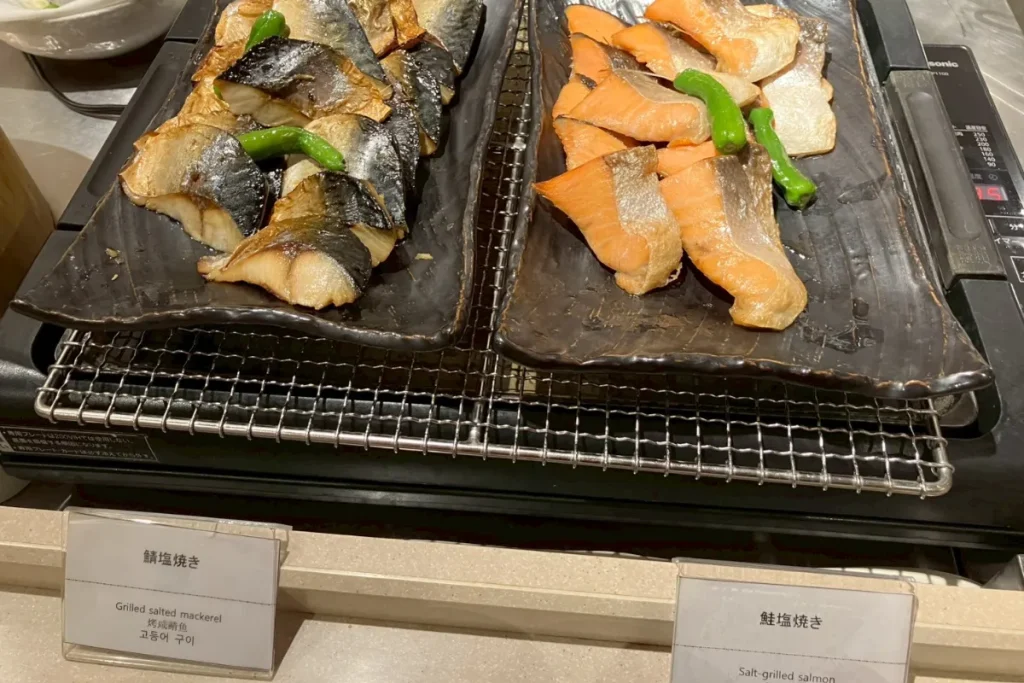ドーミーイン水戸の朝食バイキングで食べられる焼き物