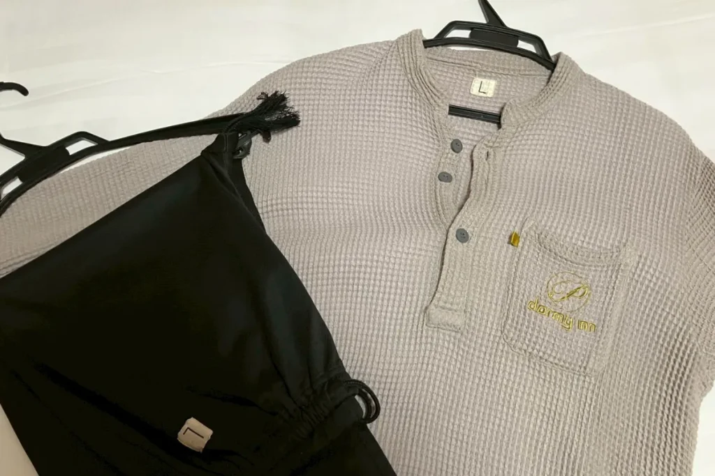 ドーミーインPREMIUM東京小伝馬町のワッフル生地の館内着