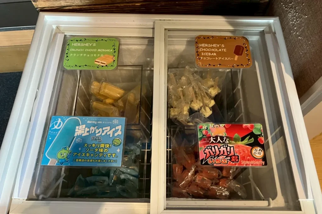 ドーミーインPREMIUM東京小伝馬町の湯上がりアイス