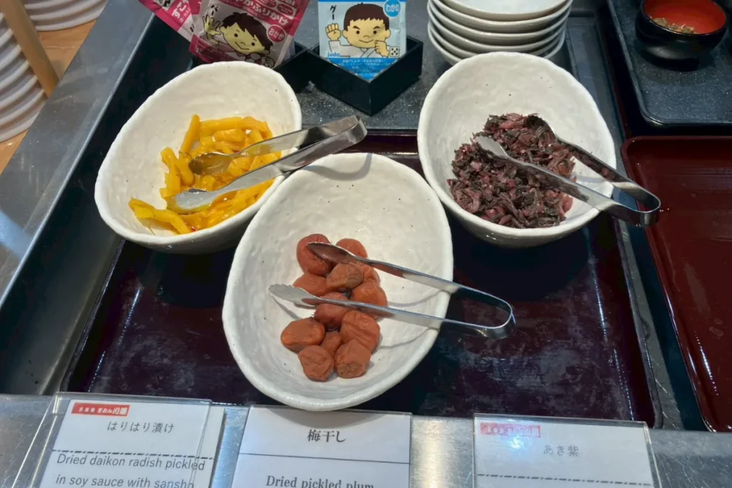 ドーミーインPREMIUM東京小伝馬町で食べられる漬物