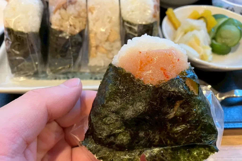 ドーミーイン上野・御徒町で食べた明太子のおにぎり