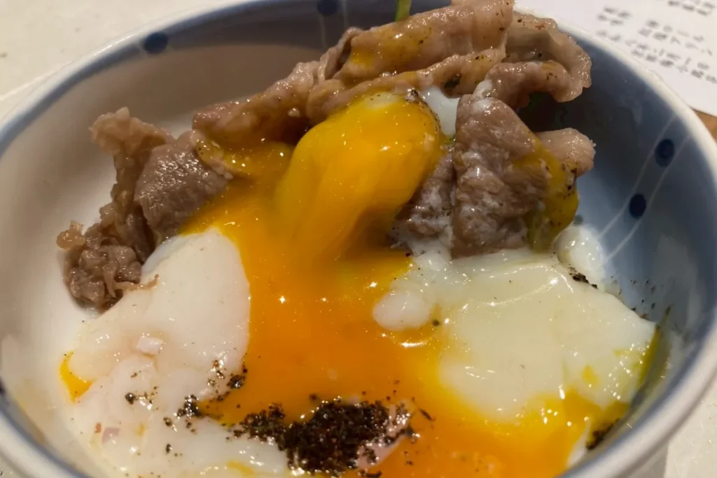京都 梅小路 花伝抄の夕食の台の物の黒毛和牛のすき煮