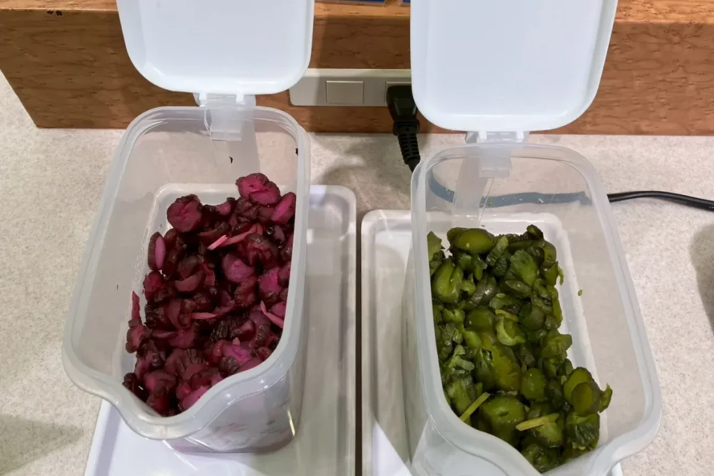 東横インの朝食バイキングの漬物