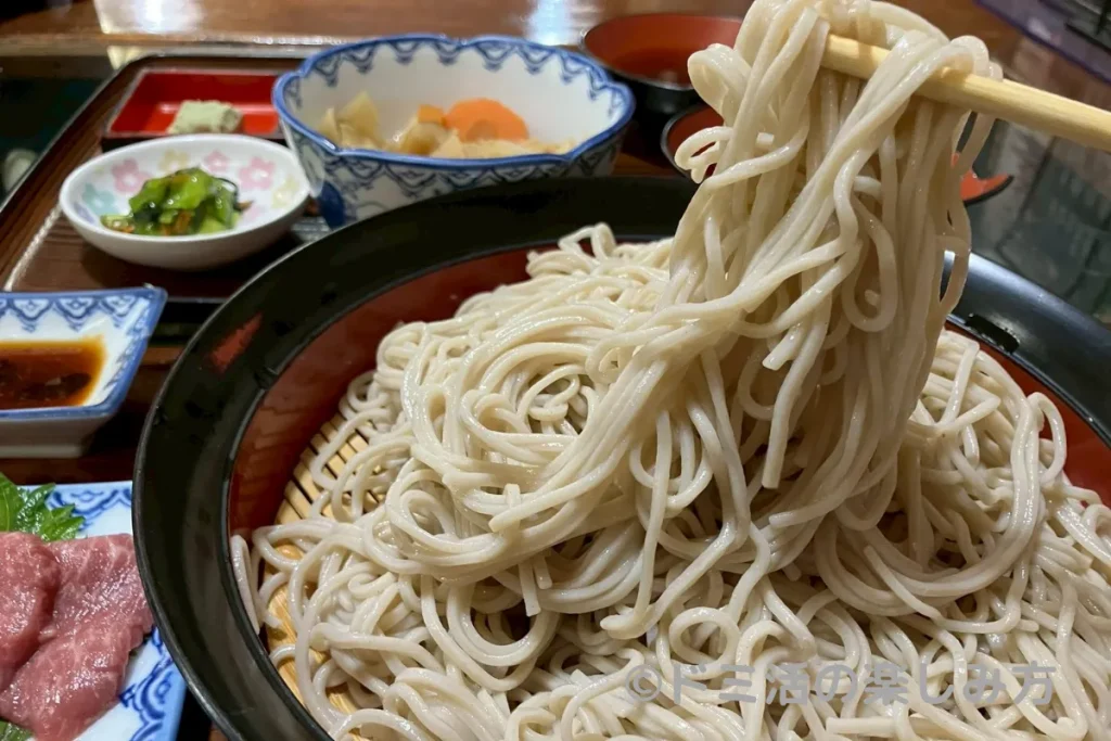 夕食で食べた信州そば