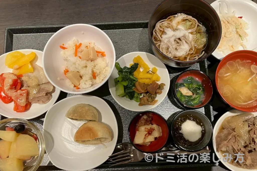 ドーミーイン長野で1日目に食べた朝食メニュー