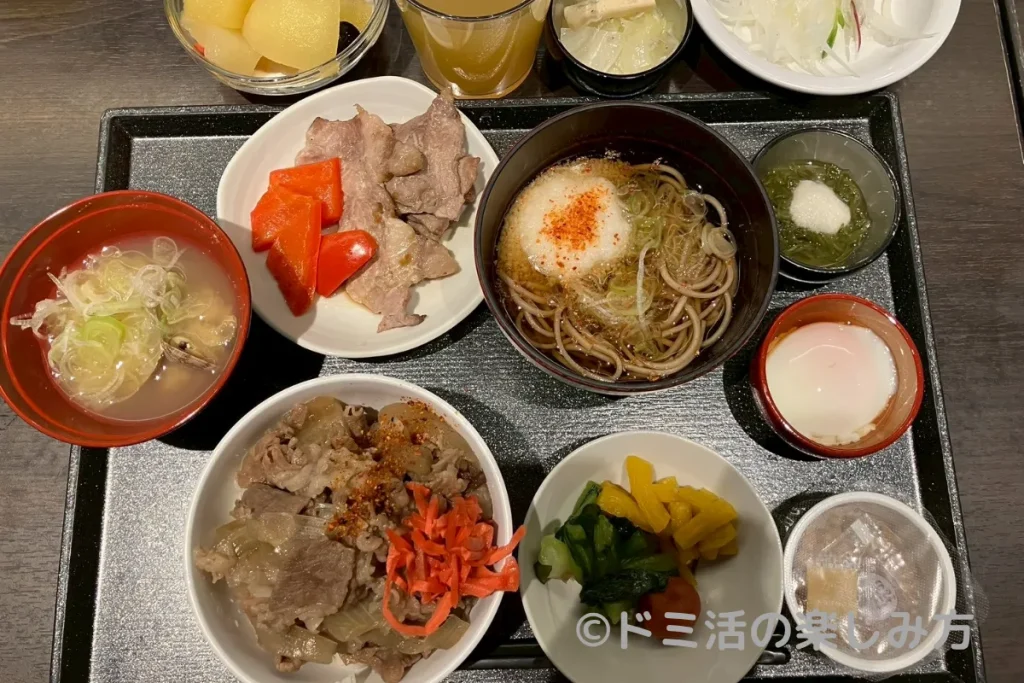 ドーミーイン長野で2日目に食べた朝食メニュー