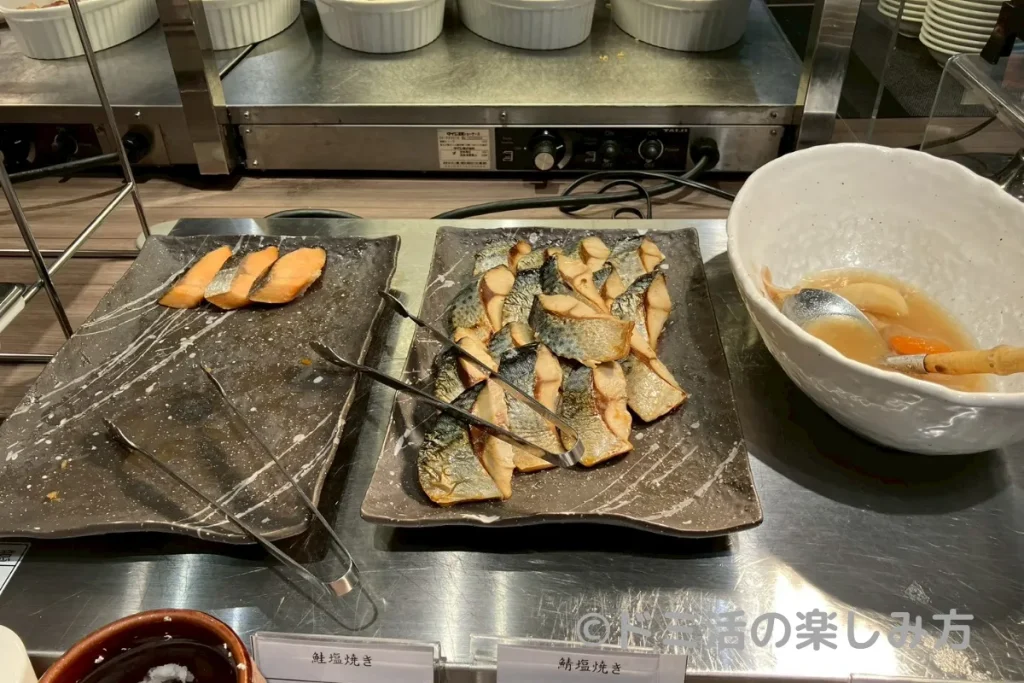 ドーミーイン長野の朝食で食べられる焼き物・煮物