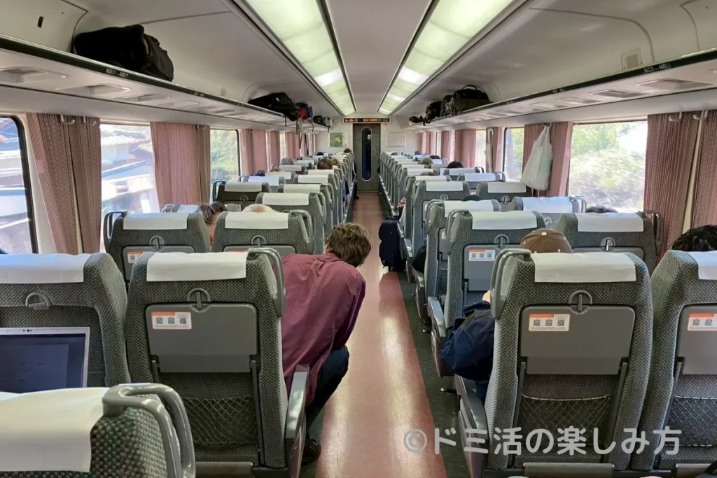 特急しなのの自由席の混雑状況