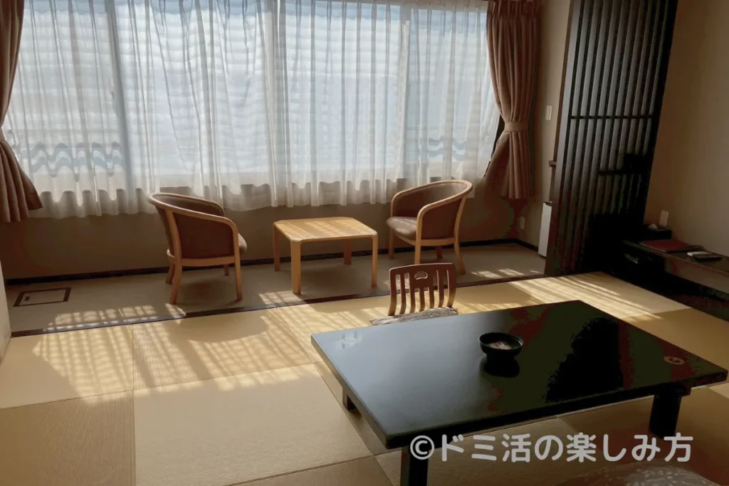 大海老で泊まった部屋の全体像