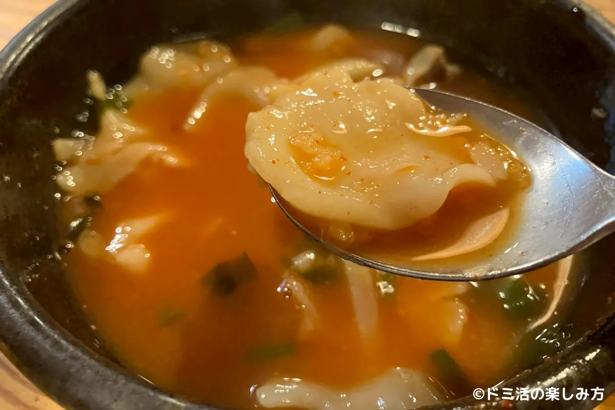 仁寺洞スジェビで食べた辛口スジェビ