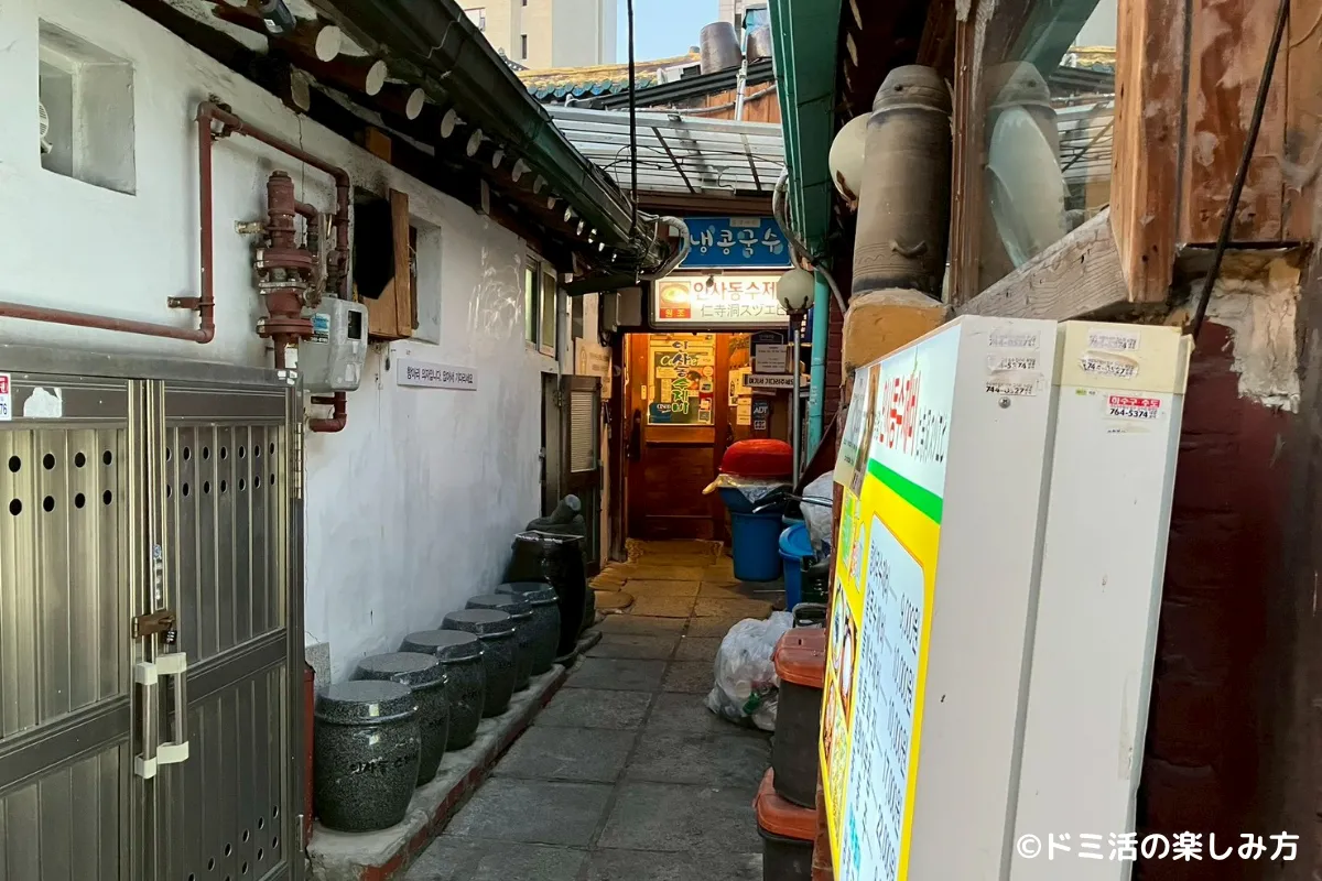 仁寺洞スジェビを遠くから見た外観