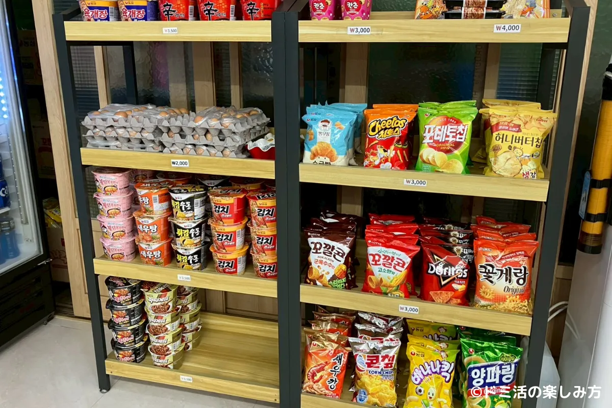 スパレックス東大門のフードコードで売っていたカップ麺の写真