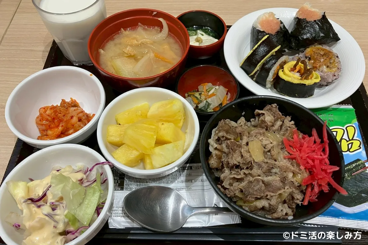 ドーミーインEXPRESSソウル仁寺洞の朝食バイキングで食べた料理