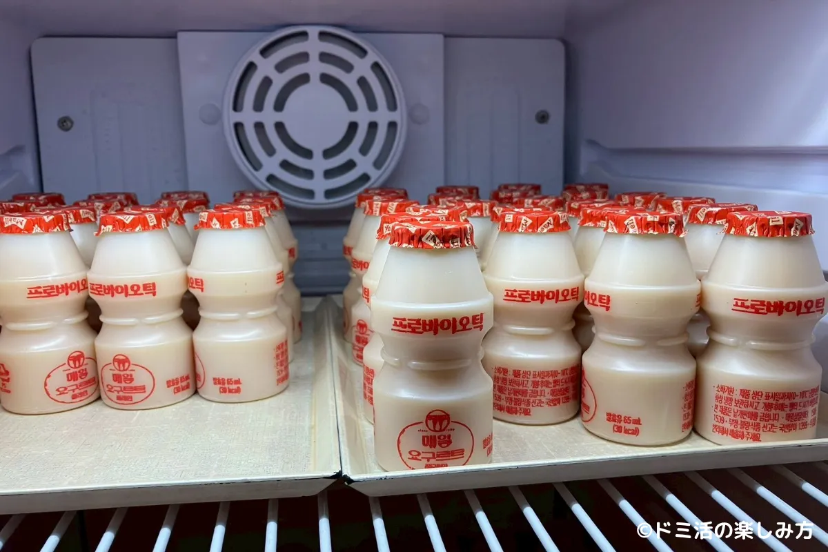 ドーミーインEXPRESSソウル仁寺洞の乳酸菌飲料の写真