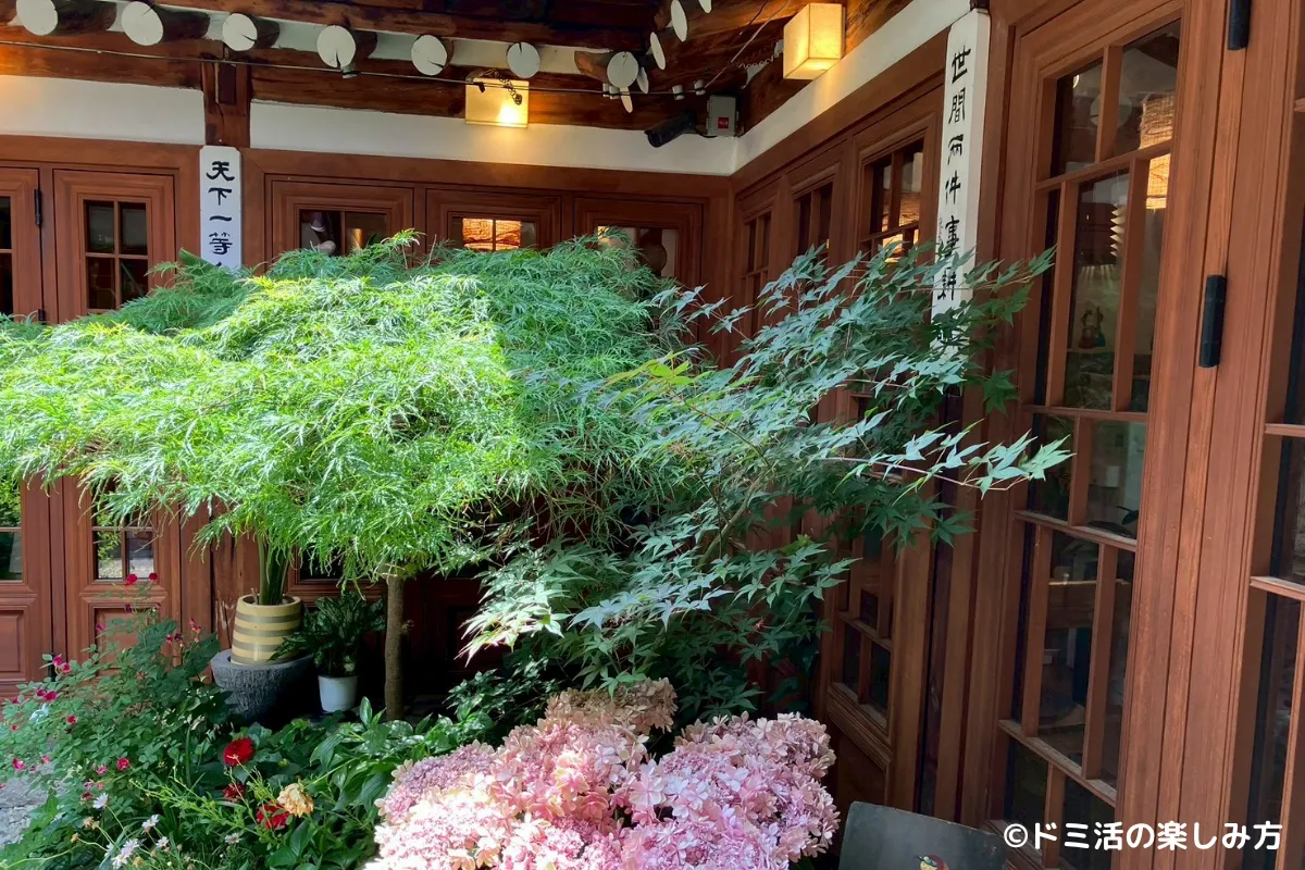 仁寺洞にあるカフェ「ナムセ茶屋」の中庭の写真（2枚目）