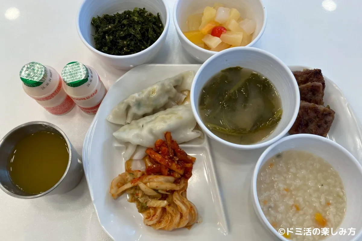 東横イン ソウル東大門1の朝食で私が食べた韓国料理の写真