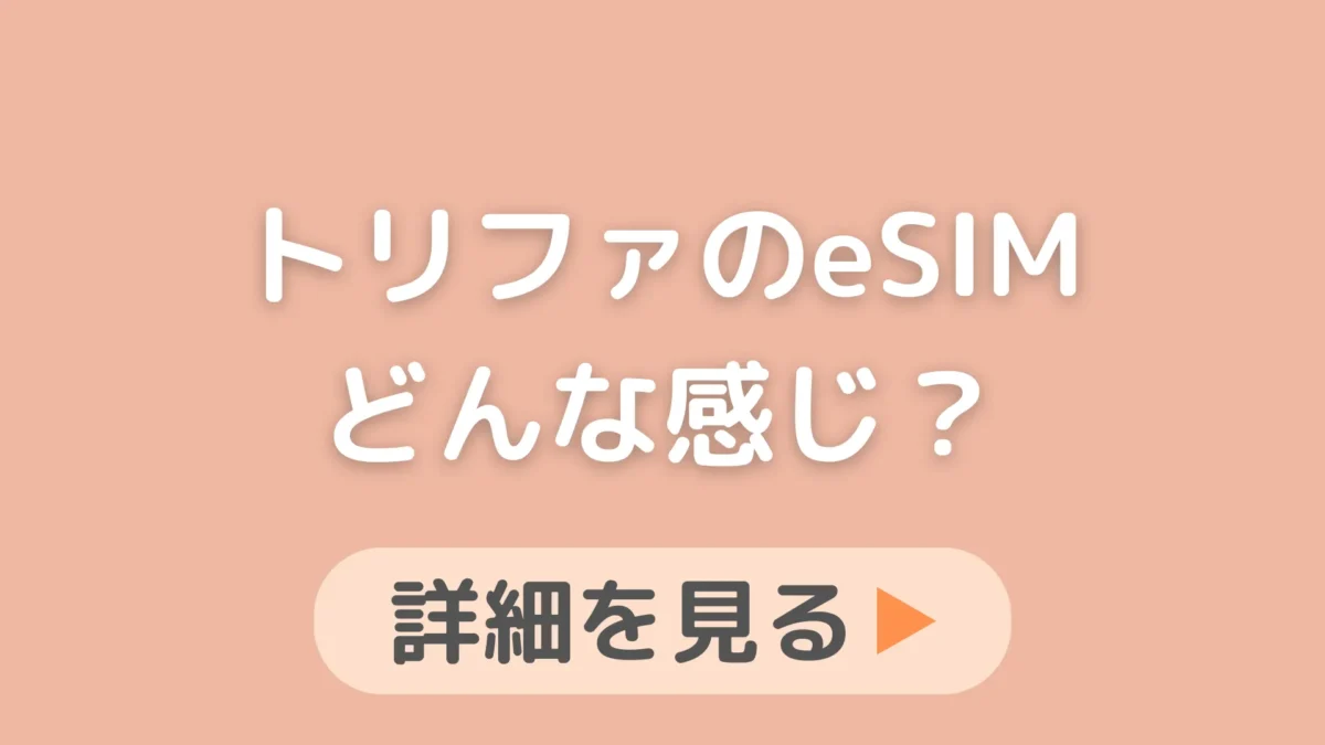 トリファのeSIMの口コミが知りたい。繋がらないとかトラブルは大丈夫？