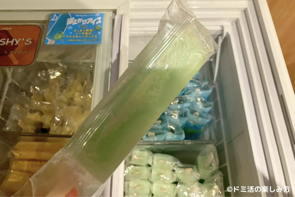 ドーミーインEXPRESS目黒青葉台の湯上がりアイスのガリガリ君メロンソーダ味の写真