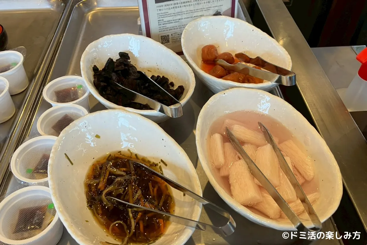 ドーミーイン東室蘭の朝食の京つけものの写真