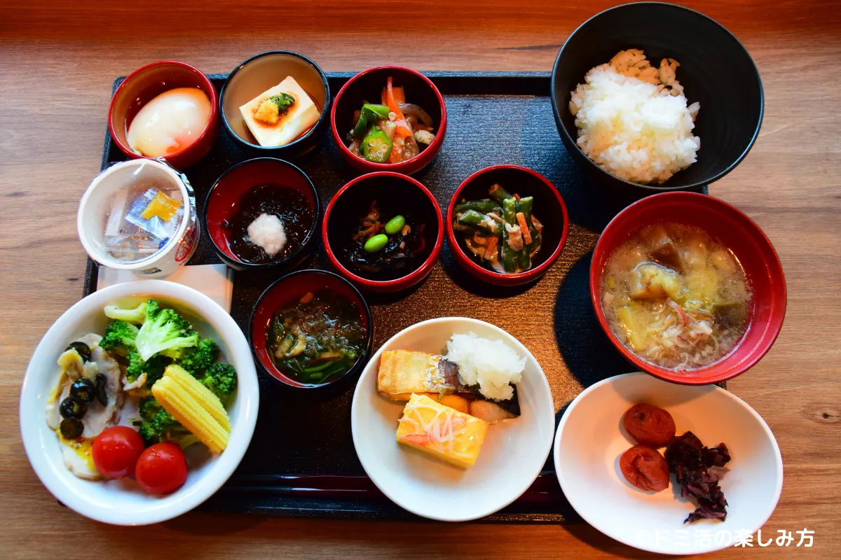 ドーミーインEXPRESS富士山御殿場の朝食バイキングで食べた料理